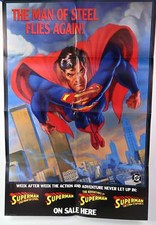 Superman Large DC Store Promo Poster 1991 Unused 26" x 38" Beauty