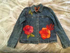 jean jacket flowers
