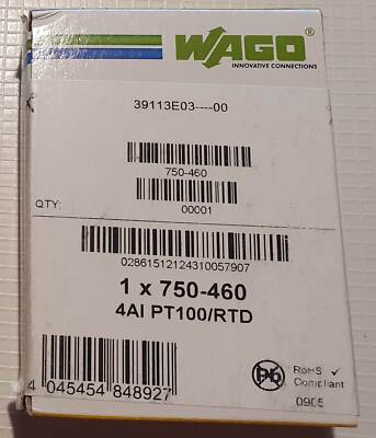 Wago IO System 750-460 Analogeingabe 4-fach PT100/RTD