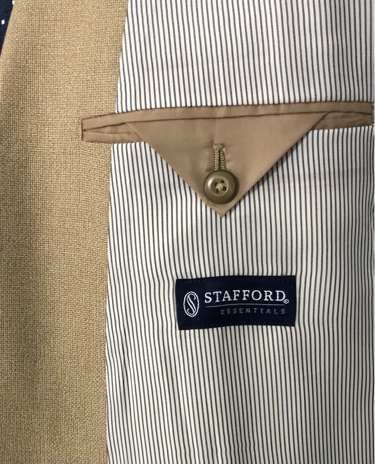 Stafford Essentials Men Polyester Blend Beige 2-B… - image 6