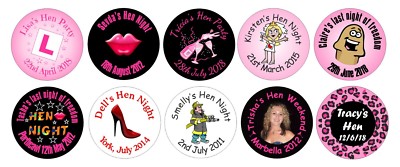 48 personalisierte Hen Night Aufkleber
