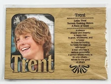 TRENT Personalized Name Profile Laser Engraved Wood Picture Frame Magnet