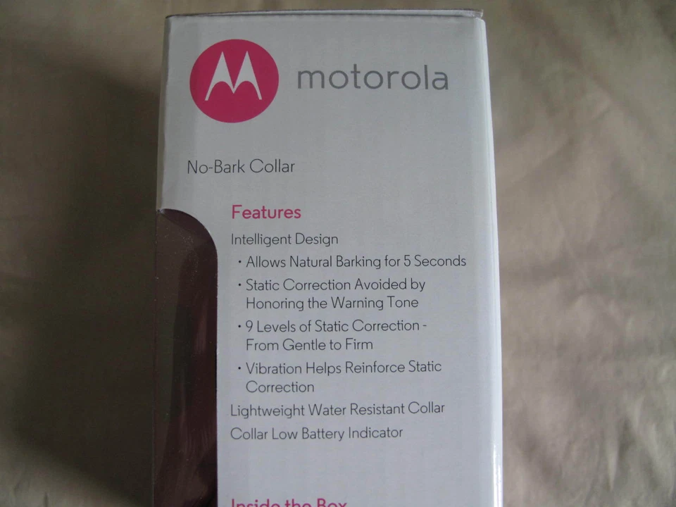 (1) NEW Motorola No-Bark Collar 9 Correction Levels Gentle to Firm SCOUTBARK100  - Image 4 of 4