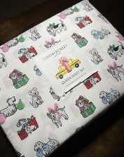 CYNTHIA ROWLEY CHRISTMAS QUEEN SHEET SET MICROFIBER CUTE NEW  Dogs Puppies