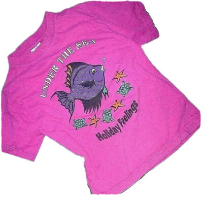 SHAMP Creative Fashion*104 *T-Shirt*PINK*Fisch Schildkröten Muscheln*SEE HOLIDAY