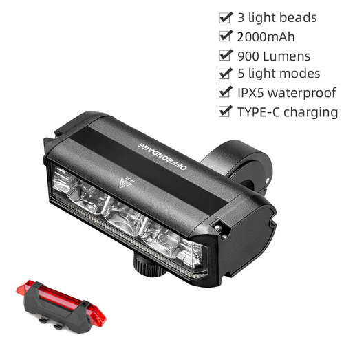 Front Bicycle LED Light Bike Light 4000mAh Lamp USB Night Riding Flashlight - Picture 23 of 25