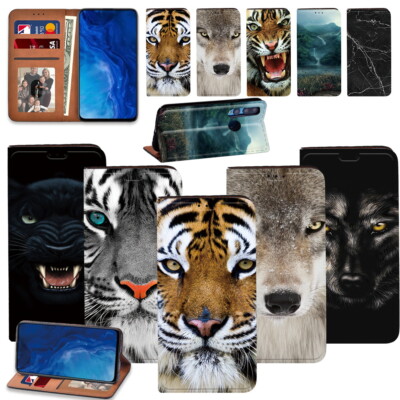 Folio Ständer Abdeckung PU Tier Leder Geldbörse Etui - für Huawei 8A P30 P40 Pro/Plus