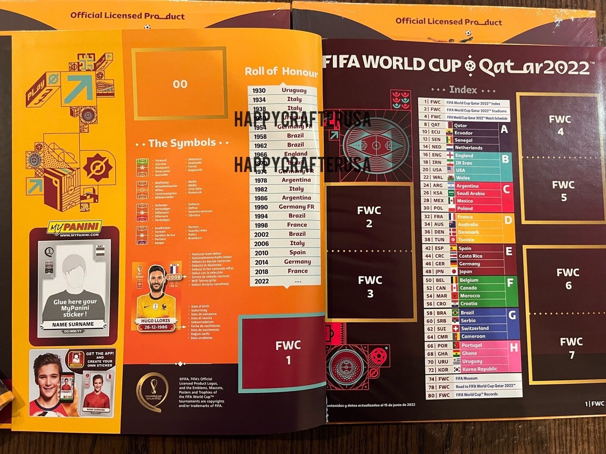 Panini World Cup 2022 Qatar - Hardcover Album Version for 638