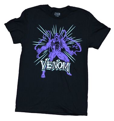 トップス VENOM PURPLE FACE SATIN LONG SHIRT トップス VENOM PURPLE FACE SATIN LONG SHIRT Marvel Comics