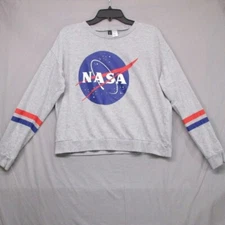 Divided NASA Graphic Print Long Sleeve Shirt Gray Women Size | M