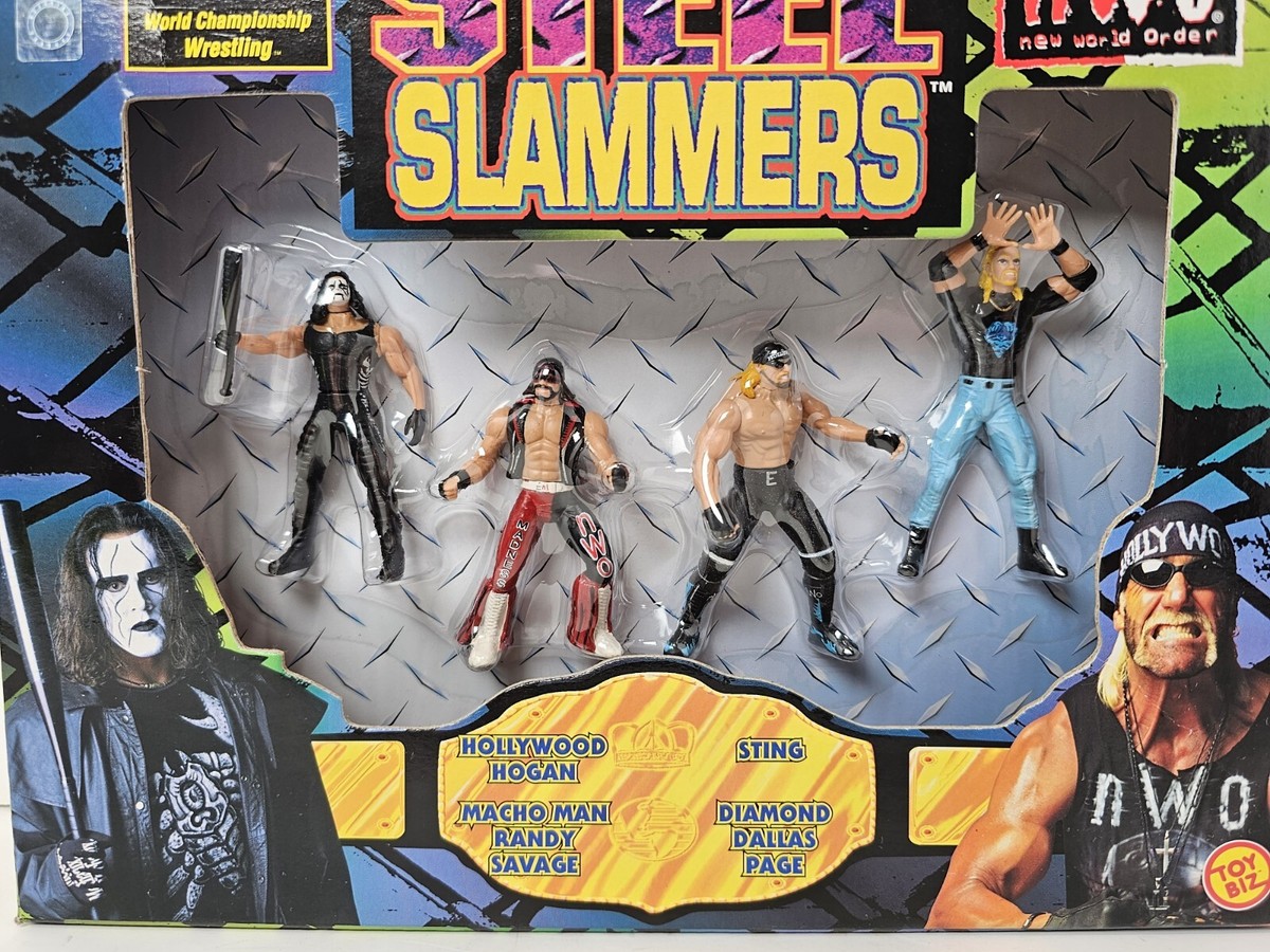 WCW NWO Steel Slammers Wrestling Micro Action Figures Set 1998 WWE