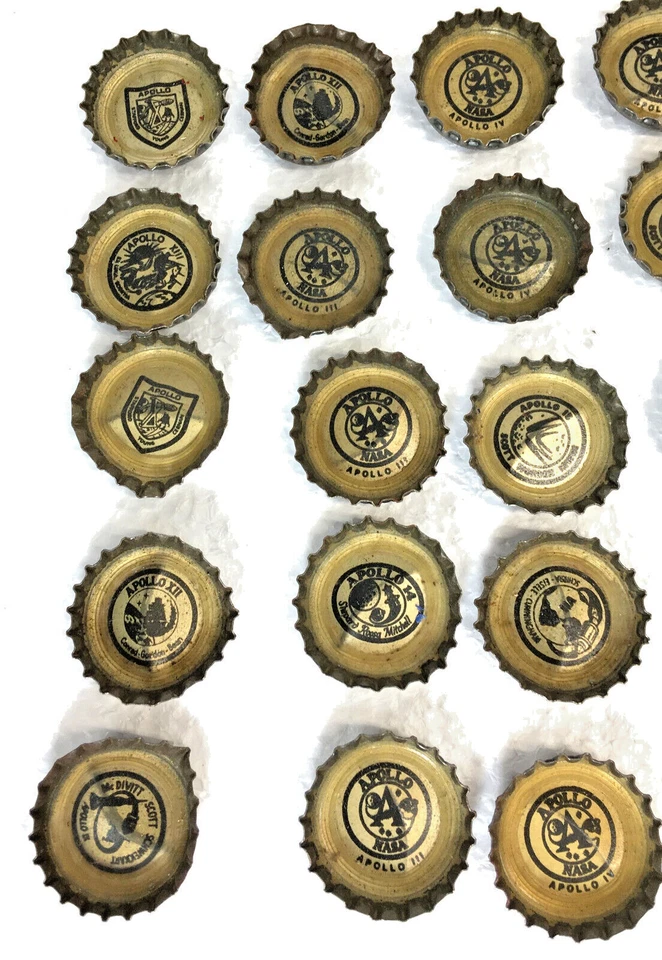 COCA~COLA - LOT OF 24 NASA APOLLO - BOTTLE CAPS - USED - Image 3 of 4