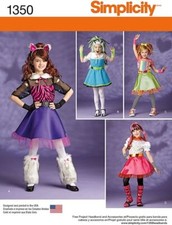Simplicity Sewing Pattern 1350 Costumes Girls Size 7-14