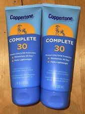 2pc Coppertone COMPLETE SPF 30 Sunscreen Lotion Light Moisturizing Exp: 02/2024