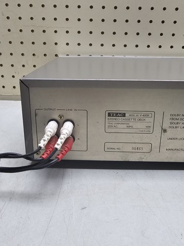 Vintage TEAC Stereo Cassette Deck Model: V-400X Powers On Comes With Power Cords - Picture 8 of 10