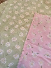 Pottery Barn Kids Happy Daisy Pink Green Floral Twin Duvet Cover