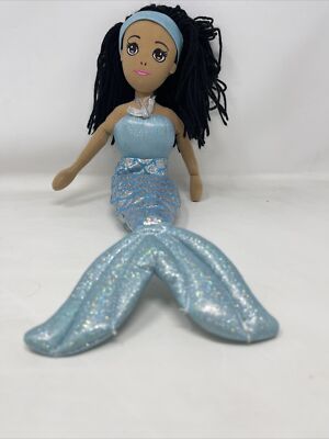 Wild Republic Mermaid Plush 16 inch Beautiful Black Girl Doll 2016 K&M Int.