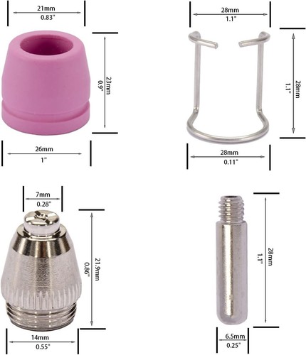 SG-55 AG-60 Plasma cutter Torch Consumables Alumina Nozzle Ceramic Shield Cups 4