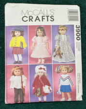 McCalls 3900 18" Doll Pattern UNCUT Listing MP24