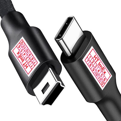 1m Nylon USB C auf Stecker Auf Mini B Typ-C auf mini USB Daten Sync & Ladekabel