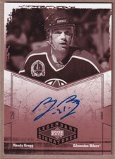 2004-05 UD Legendary Signatures Autographs Randy Gregg AUTO - Edmonton Oilers