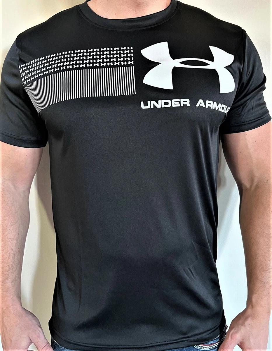 Men\'s With Shirt Gym eBay Tee Under Armour Tags UA | Logo New Muscle Top Athletic