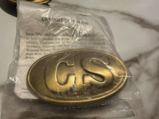 Solid Brass US Civil War Infantry Soldiers U.S. Con. Army Soldier Belt Buckle