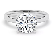 3.00 Ct F VVS2 Round Solitaire Platinum Lab Grown Diamond Ring IGI Certified XXX