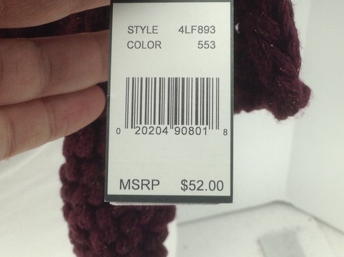 Women's RALPH LAUREN Burgundy Long Winter Scarf - $52 MSRP - Picture 6 of 8