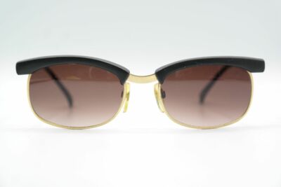 Vintage Space Dancer gold schwarz rund Sonnenbrille sunglasses Brille NOS