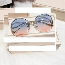 Fashion-Forward Women's Sunglasses UV400 Protection  Stylish Design Blue Pink