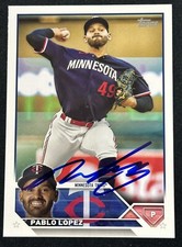 Pablo Lopez Signed 2023 Topps Update Series #US117 Autographed Twins Card AUTO