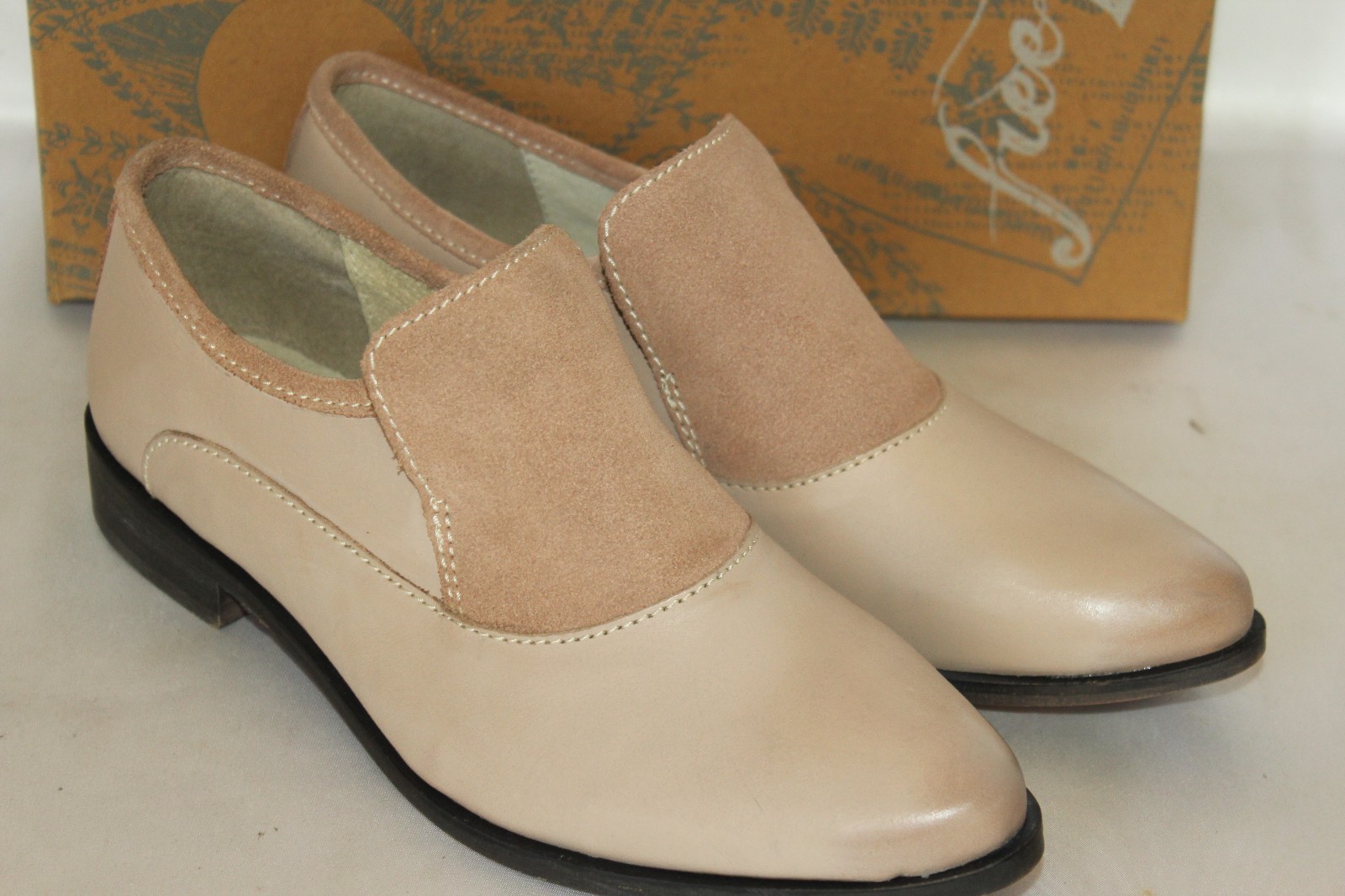 NEU Anthropologie FREE PEOPLE Natural Leder & Nubuck Suede BRADY Loafer EU39 NEU Anthropologie FREE PEOPLE Natural Leder & Nubuck Suede BRADY Loafer EU39