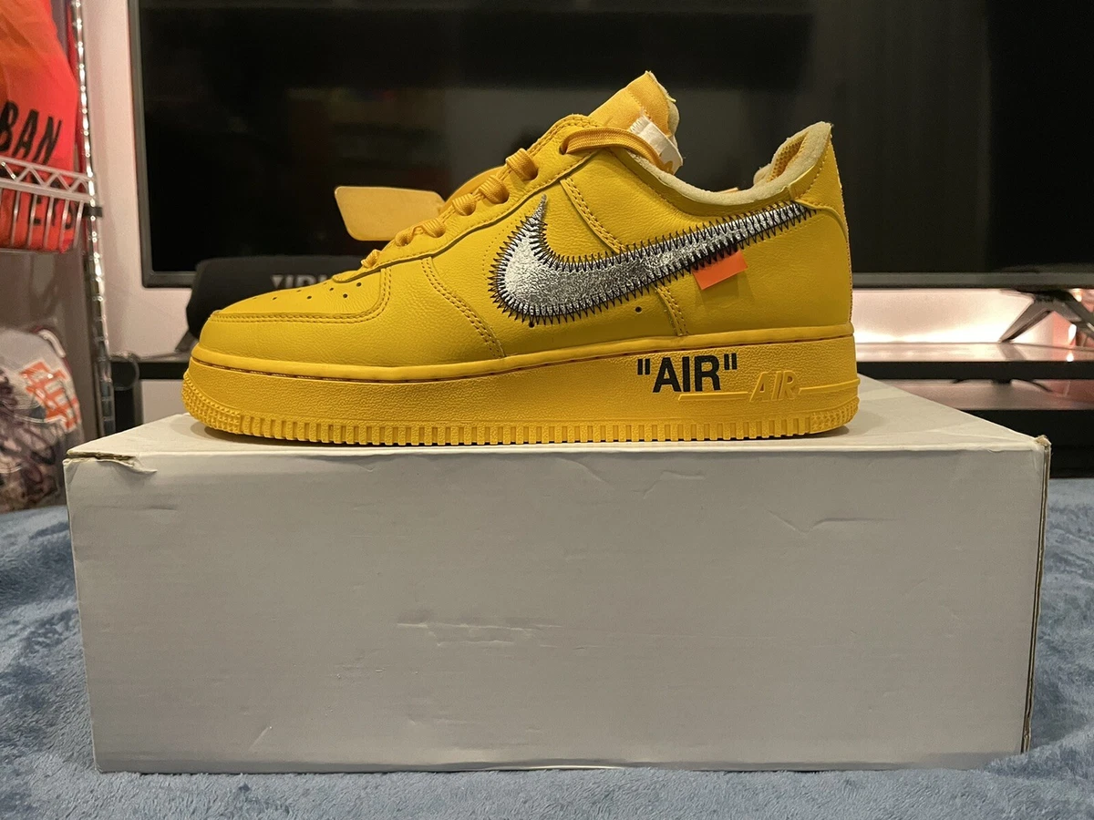 Nike Air Force 1 Low Off White ICA University Gold DD1876-700 Size 6.5