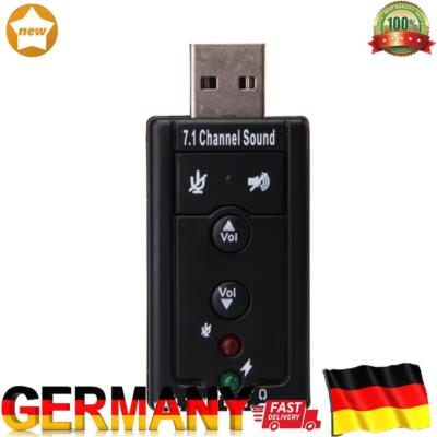 Externe USB-Audio-Sound Karte Adapter virtuelle 7.1 USB 2.0 Mic Lautsprecher Aud