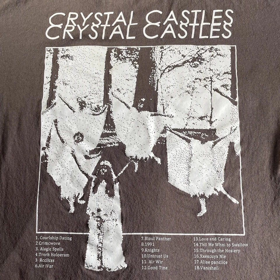 Crystal Castles Shirt Men’s Large Graphic Edith Frances Electronic Read Descri - Image 2 of 4