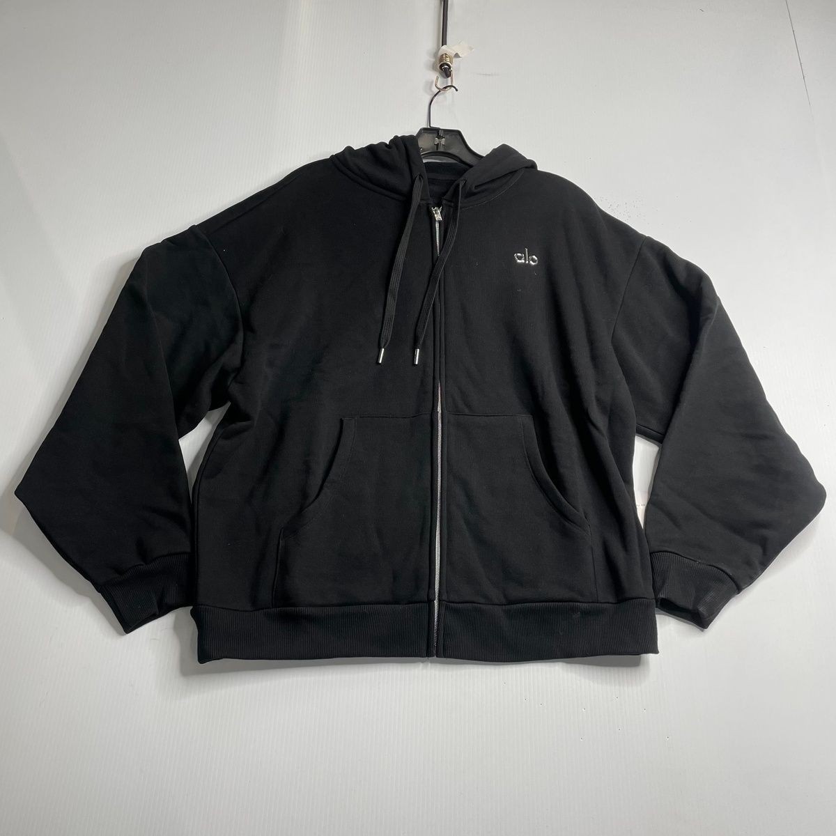 ALO Accolade Full Zip Hoodie Unisex Size M Black | eBay