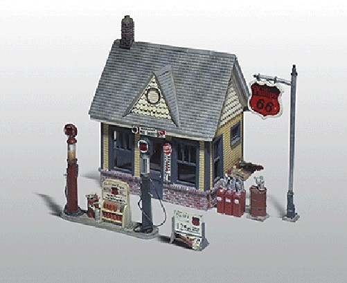 Woodland Scenics 223 HO Scale Scenic Details Gas Station Kit