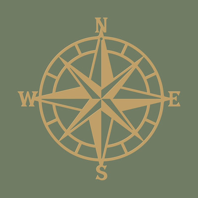ESTART 11 Inches Metal Decorative Nautical Compass Wall Decor, Living Room