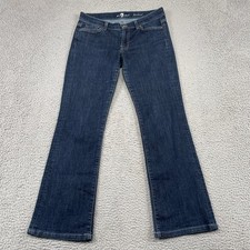 7 For All Mankind Jeans Womens 28 Blue Bootcut Dark Wash Stretch Denim