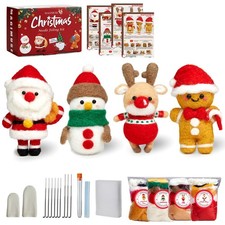 Needle Felting Kit, Needle Felting Starter Kit with Basic Felt Tools, Christm...