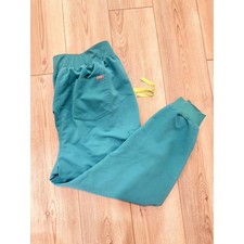 FIGS Zamora Jogger Scrub Pants Teal Blue Neon Drawstring 3XL 1SW200002 Womens