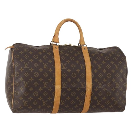 Louis Vuitton Keepall Bag Monogram Canvas Brown Travel Bag