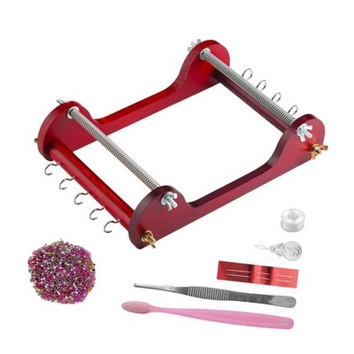 Holz Perlen Webstuhl Kits Strickmaschine Perlenweben mit Fäden Starter Kit