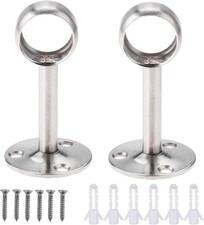 25mm Curtain Pole Brackets, Stainless Steel Ceiling Mount Centre Bracket