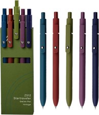 Gel Pens, 5 Pcs 0.5mm Fine Point Smooth Writing Pens Cute Pens, High-End Series