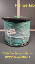 Panduit TX6A 10G Vari-Matrix, Plenum U/UTP, CMP Cat 6A, 4/23 AWG, verde - 1000 pies