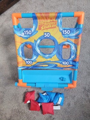 NERF Super Soaker Toss 'N' Splash Watery Bean Bag Toss Used In Original Box