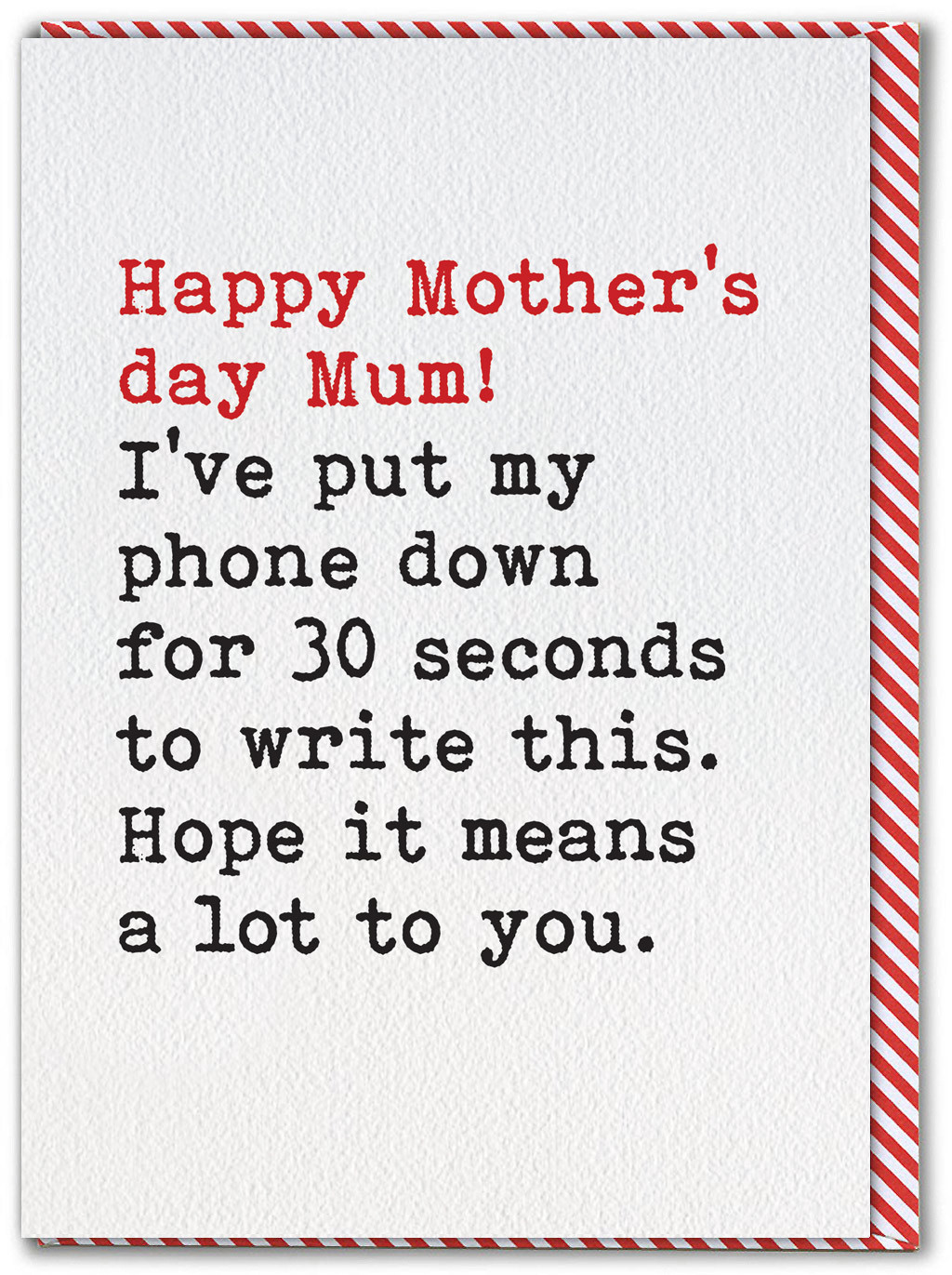 Funny Mothers Day Card From Son Daughter Witty Amusing Comedy Humour Cheeky Joke