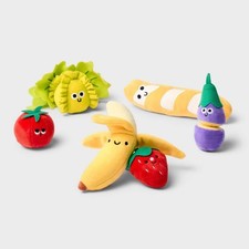 Plush Food Play Set: Kitchen Toy for Toddlers, Includes Play Vegetables
